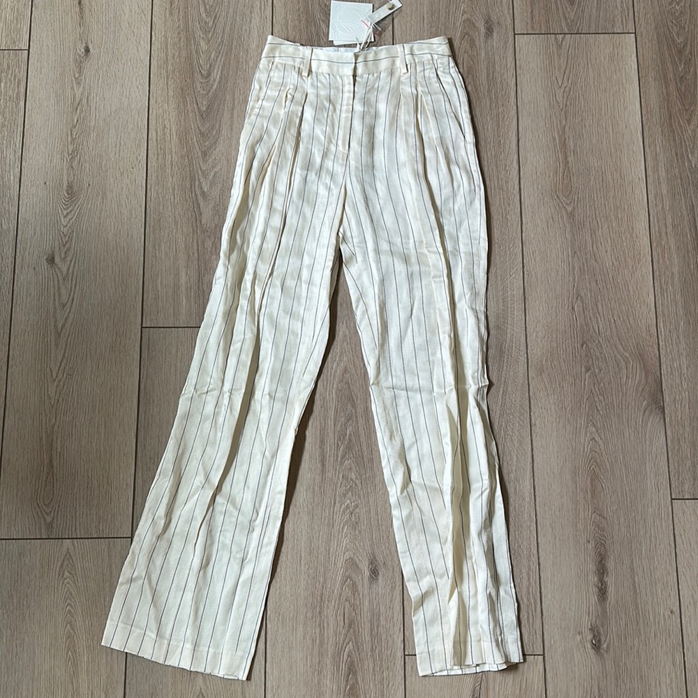 Loulou Studio Striped Wide Leg Pants NWT